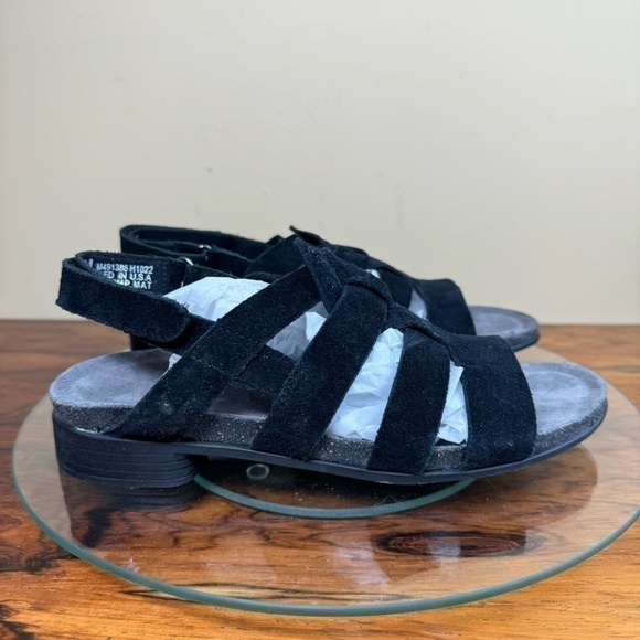 Munro Corine Sandals in black leather suede - Picture 7 of 15